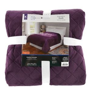 Brand New- MainStays Solid Mink Quilt